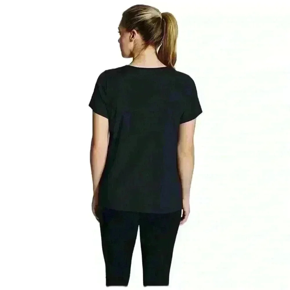 Champion Womens Get Happy Logo T-Shirt Black Size XS New Whit Tags - Picture 2 of 9